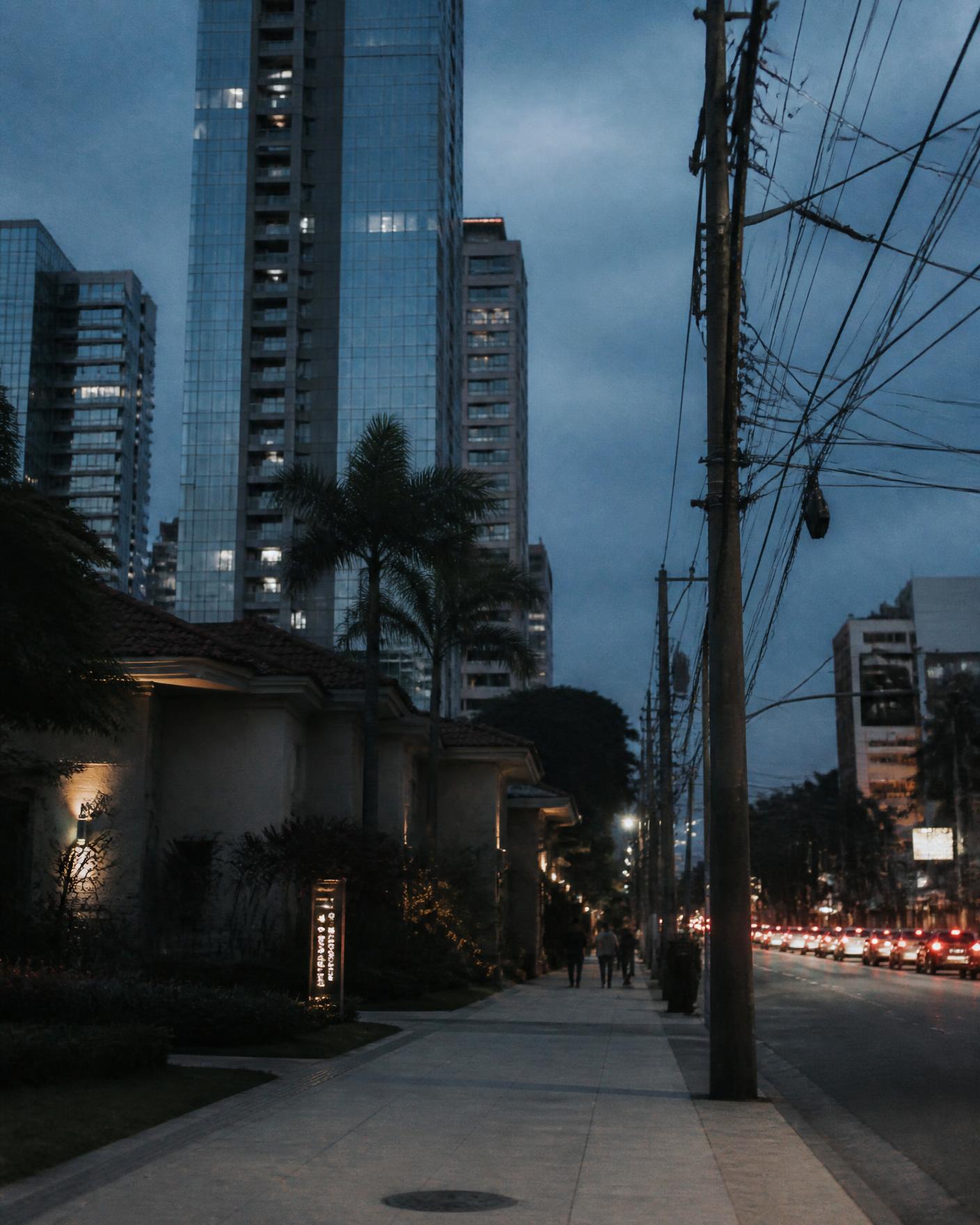 Rua residencial em Brooklin, São Paulo